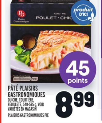 Metro Pâté plaisirs gastronomiques | plaisirs gastronomiques pie offer