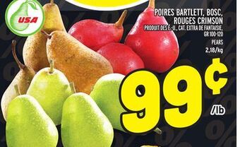 Metro Poires bartlett, bosc, rouges crimson | pears offer