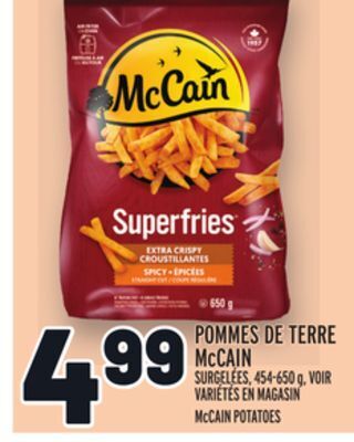 Metro Pommes de terre mccain | mccain potatoes offer