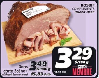 IGA Compliments roast beef offer
