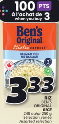 IGA Ben's original rice offer