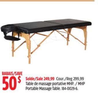 Canadian Tire Master home mhp portable massage table offer