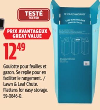 Canadian Tire Lawn & leaf chute offer