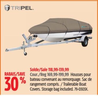 Canadian Tire Tripel trailerable boat covers offer