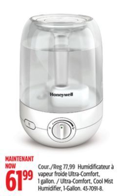 Canadian Tire Honeywell ultra-comfort, cool mist humidifier, 1-gallon offer