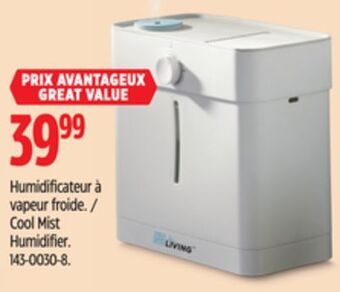 Canadian Tire For living cool mist humidifier offer