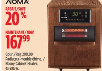 Canadian Tire Noma ebony cabinet heater offer