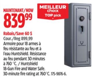 Canadian Tire Huntshield 18-gun fire and water safe offer