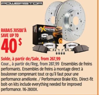 Canadian Tire Performance brake kits offer