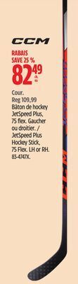 Canadian Tire Ccm jetspeed plus hockey stick, 75 flex offer