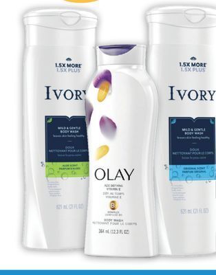Brunet Olay, ivory nettoyants pour le corps sélectionnés offer
