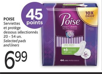 Brunet Poise serviettes et protège dessous sélectionnés offer