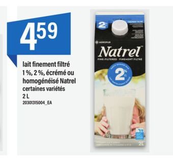 Maxi Lait finement filtré 1 %, 2 %, écrémé ou homogénéisé natrel offer