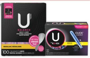 Brunet U by kotex, poise produits d'hygiène féminine sélectionnés offer