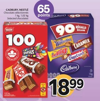 Brunet Cadbury, nestlé chocolats sélectionnés offer