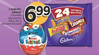 Brunet Cadbury, kinder chocolats sélectionnés offer