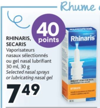 Brunet Rhinaris, secaris vaporisateurs nasaux sélectionnés ou gel nasal lubrifiant offer