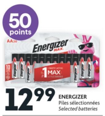 Brunet Energizer piles sélectionnées offer