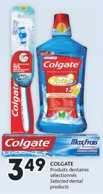 Brunet Colgate produits dentaires sélectionnés offer
