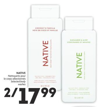 Brunet Native nettoyants pour le corps sélectionnés offer