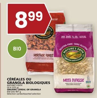 Rachelle-Bery Grocery Nature's path qi'a (225 g) organic cereal or granola 650 to 907 g offer