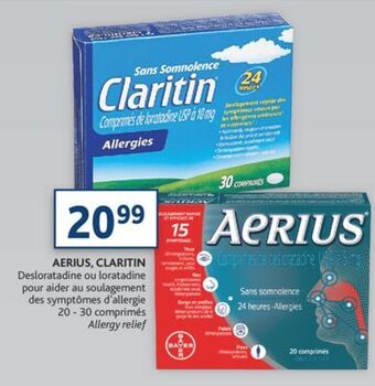 Brunet Aerius, claritin desloratadine ou loratadine pour aider au soulagement des symptômes d'allergie offer