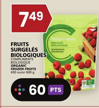 Rachelle-Bery Grocery Compliments biologique organic frozen fruits offer