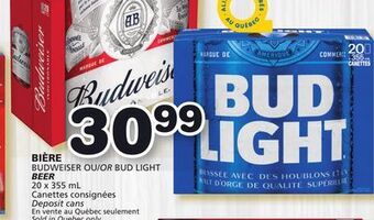 Marches Tradition Budweiser ou/or bud light beer offer