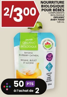 Rachelle-Bery Grocery Compliments biologique organic baby food offer