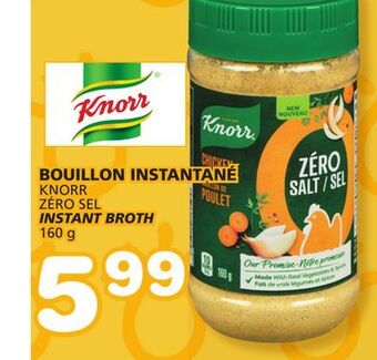 Marches Tradition Knorr zéro sel instant broth offer