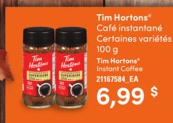 Provigo Tim hortons café instantané, 100 g offer