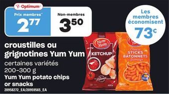 Provigo Croustilles ou grignotines yum yum, 200-300 g offer