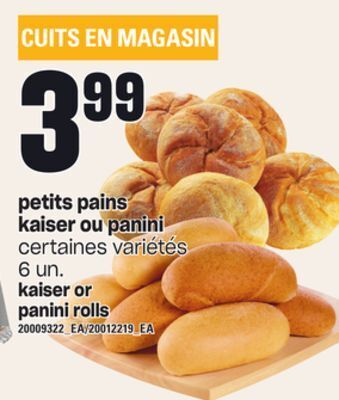 Provigo Petits pains kaiser ou panini, 6 un offer