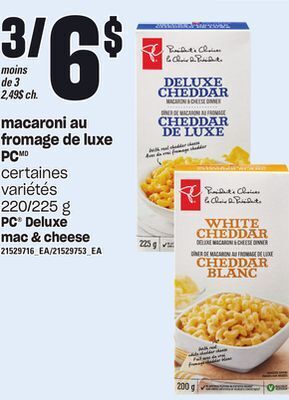 Provigo Macaroni au fromage de luxe pc, 220/225g offer