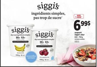 Provigo Yogourt siggi's skyr, 650 - 750 g offer