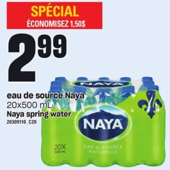 Provigo Eau de source naya, 20x500 ml offer
