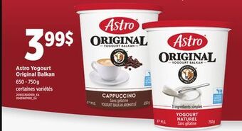 Provigo Astro yogourt original balkan, 650 - 750 g offer