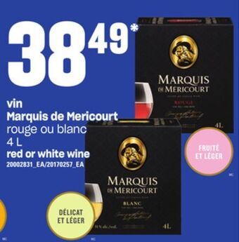 Provigo Vin marquis de mericourt, 4 l offer