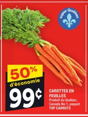 Super C Carottes en feuilles | top carrots offer