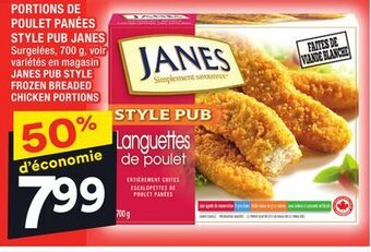 Super C Portions de poulet panées style pub janes | janes pub style frozen breaded chicken portions offer