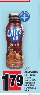 Super C Lait aromatisé lait's go | milk 2go flavoured milk offer