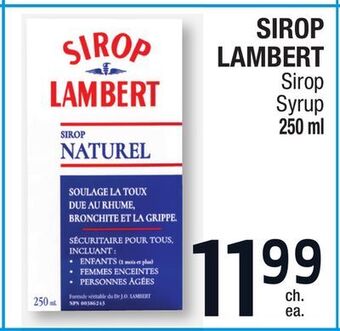 Jean Coutu Sirop lambert syrup offer
