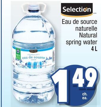 Jean Coutu Selection natural spring water offer