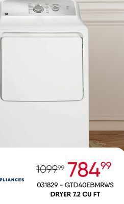 Meubles RD Dryer 7.2 cu ft offer