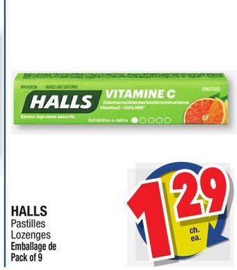 Jean Coutu Halls lozenges offer