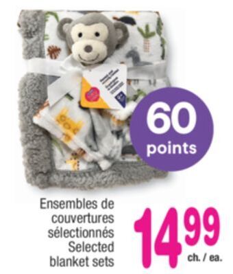 Jean Coutu Blanket sets offer