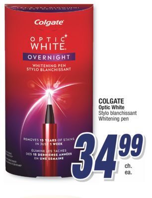 Jean Coutu Colgate optic white whitening pen offer