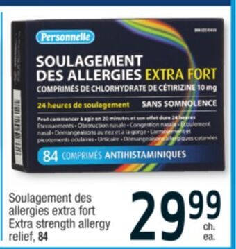 Jean Coutu Personnelle extra strength allergy relief, 84 offer