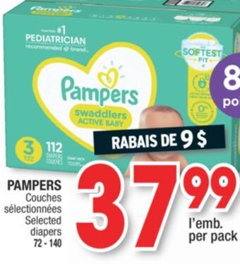 Jean Coutu Pampers selected diapers offer