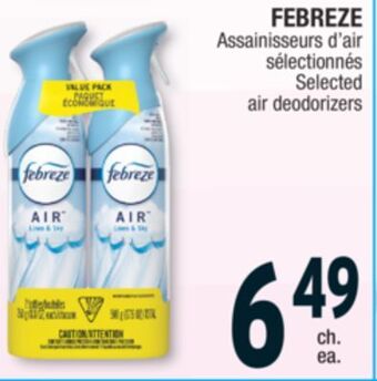 Jean Coutu Febreze selected air deodorizers offer